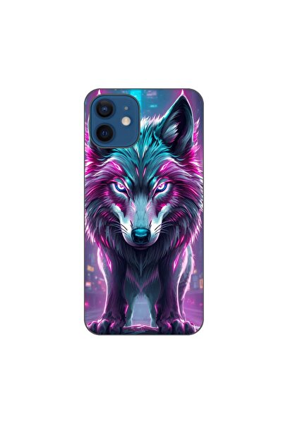 OEM Husa compatibila cu Apple iPhone 12 Silicon Gel Tpu Model Cyberpunk Wolf