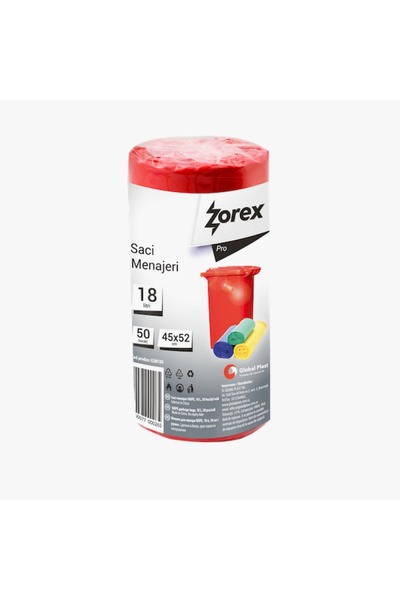 ZOREX Saci de gunoi, 18L, 50/rolă, roșii, preț pentru 40 de role
