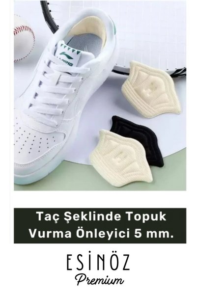 EsinÖz #AyakBakımı Taç Şeklinde Topuk Vurma Önleyici 5 mm Ayakkabı Topuk Arkası Koruyucu Ped Spor Ayakkabı Topuk Koruma Süngeri Yara Önleyici Yumuşak Ped