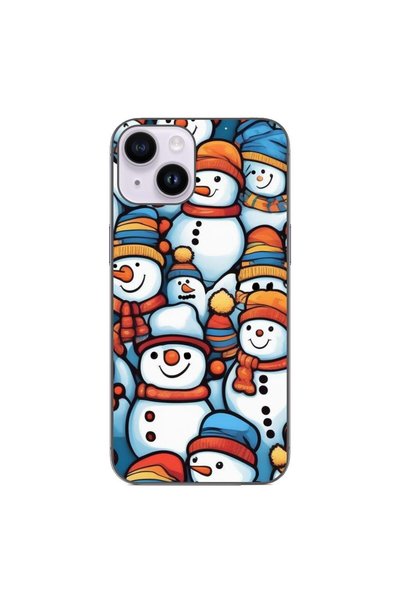 OEM Husa compatibila cu Apple iPhone 14 Silicon Gel Tpu Model Snowman Pattern