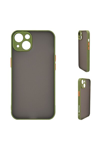 Sonique Θήκη Σιλικόνης Color Button Bumper Apple iPhone 14 Πράσινο Ανοιχτό