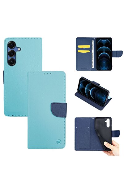 Sonique Θήκη Πορτοφόλι Trend Wallet Samsung Galaxy S25 Plus Σιέλ / Σκούρο Μπλε