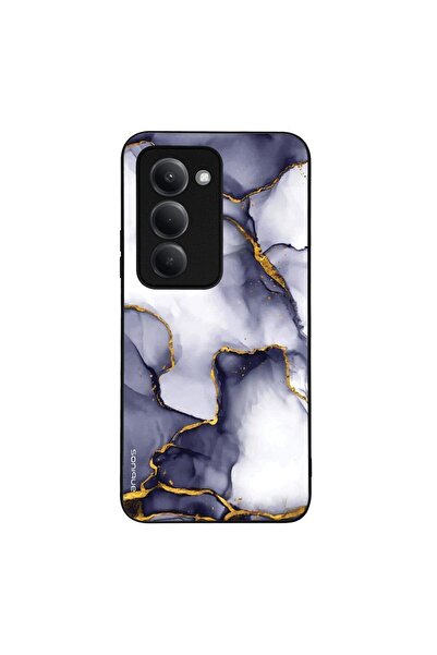 Sonique Θήκη Marble Series για Xiaomi Redmi 15 4G / Redmi 15 5G Μωβ Γκρι