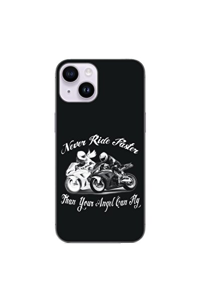 OEM Husa compatibila cu Apple iPhone 14 Silicon Gel Tpu Model Never Ride Faster