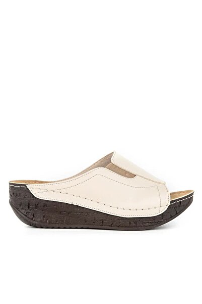 Muya Beige Gel Sole Women's Heeled Slippers 32257 Attica Z