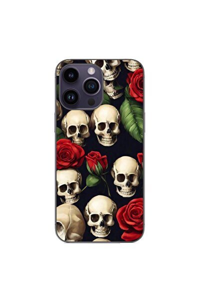OEM Husa compatibila cu Apple iPhone 15 Pro Max Silicon Gel Tpu Model Skulls ...