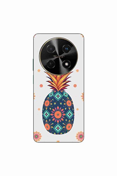 OEM Θήκη συμβατή με Huawei Nova 12i Σιλικόνης Τζελ TPU με σχέδιο Φλοράλ Ανανά