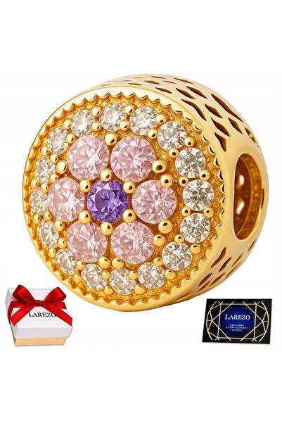 Larezo pandantiv, element decorativ, Model Floare Pansela Cu Zirconiu Cubic R...