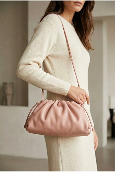 BAGINS Collection BAGİNS Celine Kadın El ve Omuz Çantası Pudra Pembe