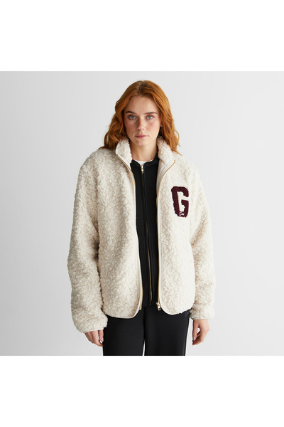 Gant Kadın Krem Polar Sweatshirt