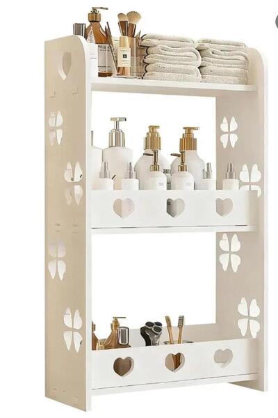 OEM Multifunctional Cosmetic Organizer with Shelves, White, 62x15x34 cm