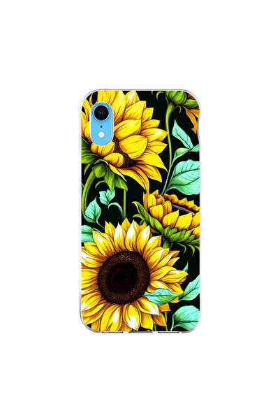 OEM Husa compatibila cu Apple iPhone XR Silicon Gel Tpu Model Floarea Soarelu...