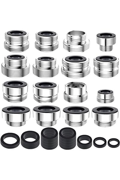 The Bros 16Pcs Faucet Adapter Kit, Kitchen Brass Aerator Male & Female Faucet...