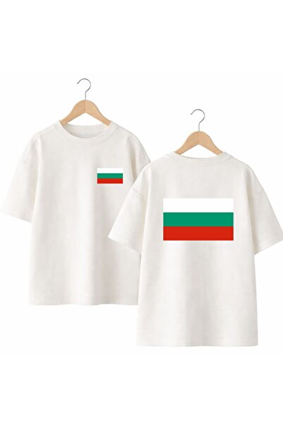 playwear T-shirt sa bugarskom zastavom na prednjoj i zadnjoj strani, 100% pam...