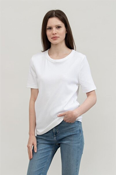 Calvin Klein CK WOVEN LABEL RIB FITTED TEE