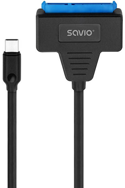 Savio USB-C 3.1 Gen 1 (M) - SATA (F) Adaptor USB la SATA Negru