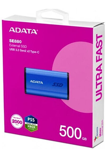Adata SE880 USB 3.2 / USB-C Εξωτερικός 2.5 " SSD 500GB Μπλε