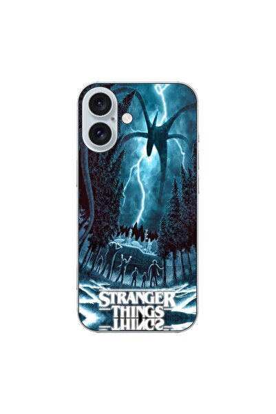 OEM Husa compatibila cu Apple iPhone 16 Silicon Gel Tpu Model Stranger Things...