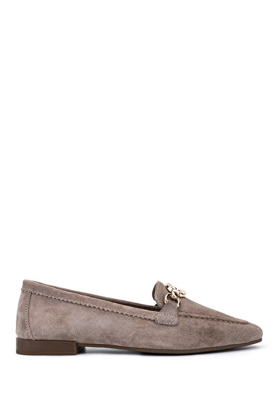 Tamer Tanca Women's Genuine Leather Brown Loafer Shoes