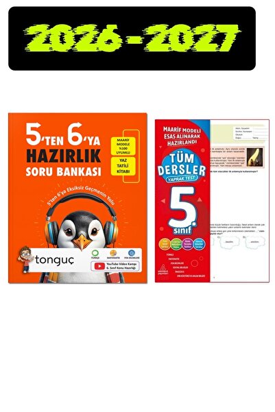 Tonguç Yayınları 5'ten 6'ya Hazırlık Kitabı Ve 5. Sınıf Yaprak Test