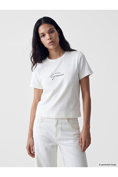 LC Waikiki Tricou de damă imprimat cu atingere moale