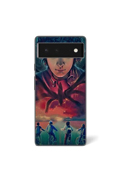 OEM Θήκη συμβατή με Google Pixel 6, από σιλικόνη gel TPU, με σχέδιο Stranger ...