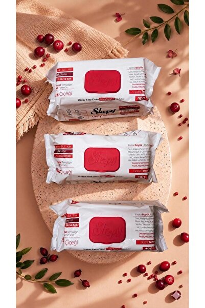 Mercaton Top Bottom Set of 3 x Multi-surface wet wipes Red