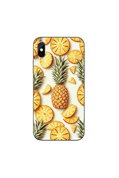 OEM Калъф, съвместим с Apple iPhone X, силиконов гел TPU, с десен на сочен ан...
