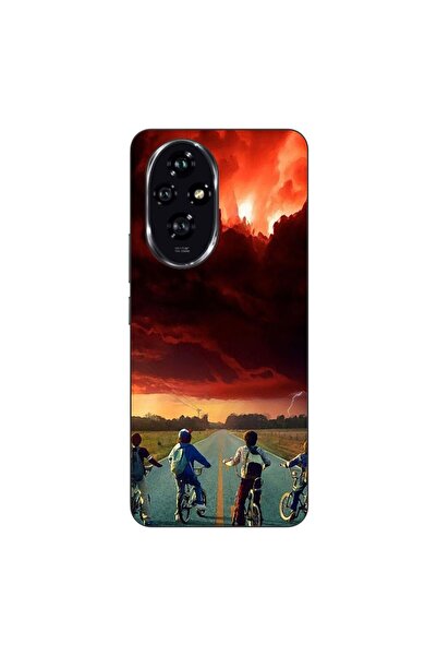 OEM Θήκη συμβατή με Honor 200, από σιλικόνη gel TPU, σχέδιο Stranger Things R...