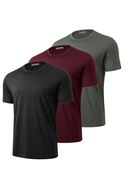 GHASSY CO 3-Pack Men's 100% Cotton Crew Neck T-Shirt with Soft Texture, Fitti...