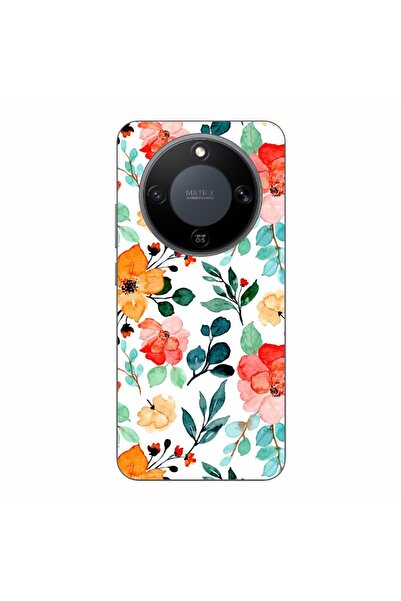 OEM Husa compatibila cu Honor Magic8 Lite Silicon Gel Tpu Model Painted Flowers