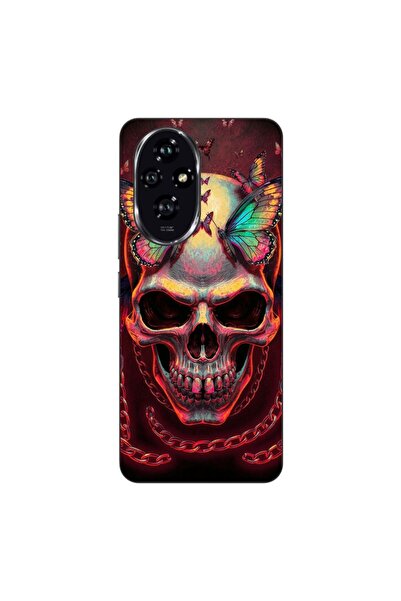 OEM Θήκη συμβατή με Honor 200, από σιλικόνη gel TPU, με ολογραφικό κρανίο και...