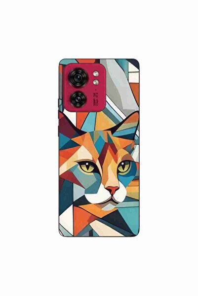 OEM Husa compatibila cu Motorola Edge 40 Silicon Gel Tpu Model Cubic Cat Art