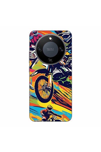 OEM Θήκη συμβατή με Honor Magic8 Lite από σιλικόνη gel TPU με σχέδιο Motocros...