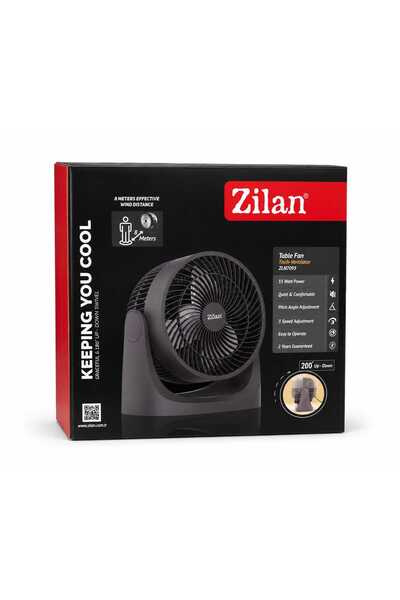 Zilan Table fan ZLN7095, silent 35W - 3 speed settings, adjustable angle 180°...