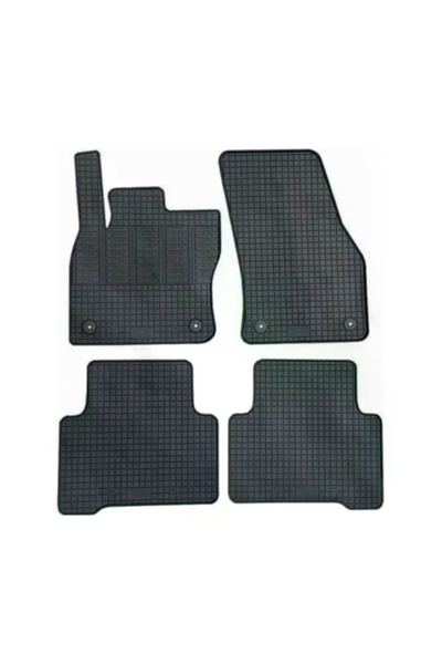 RapidAuto Rubber car mat Top Bottom Set VW Touran (5T) 2015-, 5 seats, Black
