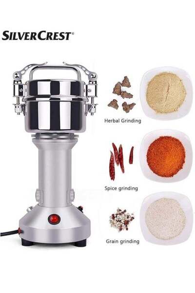 Silver Crest Stainless Steel Electric Cereal & Herb Grinder by Spice Coffee P...