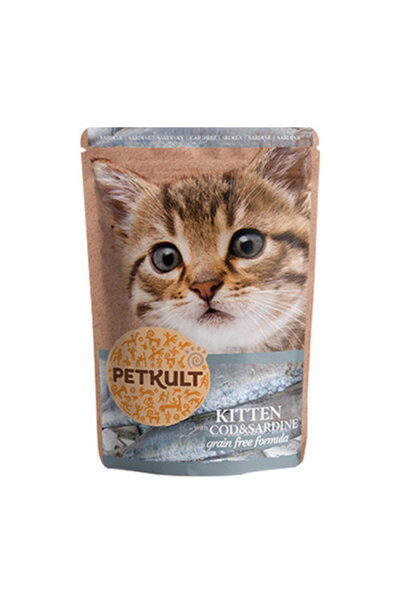 PetKult Wet food for junior cats with cod and sardines 100 g