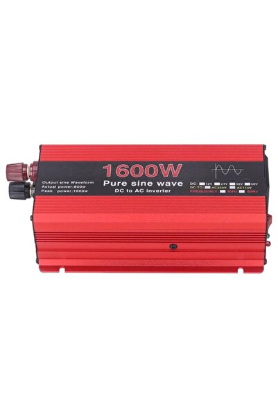 GÜMRÜK BEY 1600W Saf Sinüs İnvertör – DC12V’den AC220V’ye Güç Çevirici, Alümi...