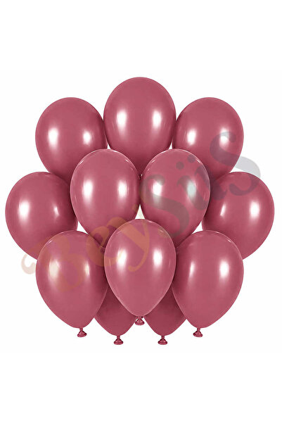 BeySüS Wild Strawberry Color Latex Retro Balloon (30 cm) - 12 Pieces