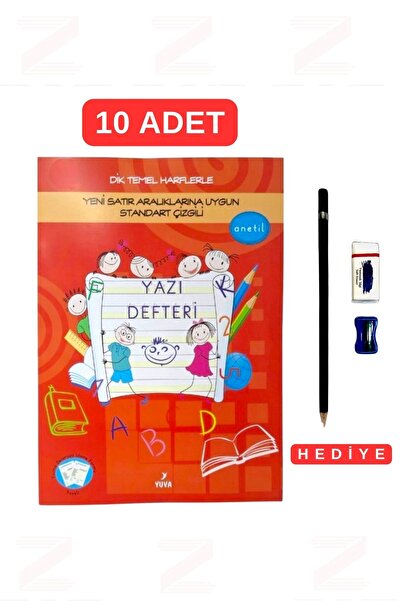 Yuva Yayınları First Class Standard Guided Writing Notebook Large Size Red 10...
