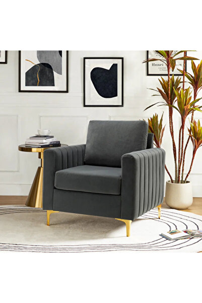 homejoyz كرسي بذراعين قماش مخمل – فيلفيتو – 75×85×88 سم