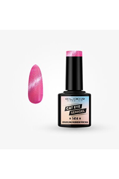 Elixir CAT EYE SEMI GEL (ΗΜΙΜΟΝΙΜΟ BΕΡΝΙΚΙ) - 1414 FUSCHIA 8ML