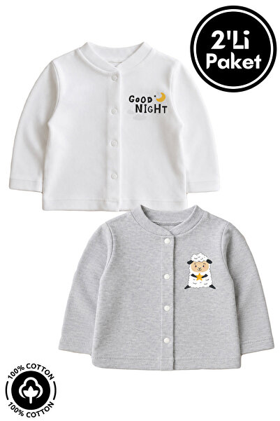 Miniel Unisex Baby Lamb Printed 100% Cotton 3-12 Months Seasonal Combed Cotto...