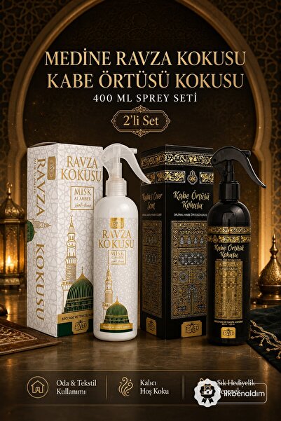 İlkbenaldim Medine Ravza Ve Kabe Örtüsü Kokusu Sprey 400 Ml. | Manevi Kabe ve...