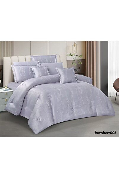Asia Summer Plain Jacquard Double Bedspread 8 Pieces-