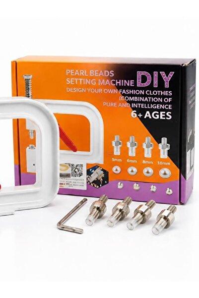 saturnsaccessories 4 Heads Beading Machine Top Bottom Set for Clothes, Manual...