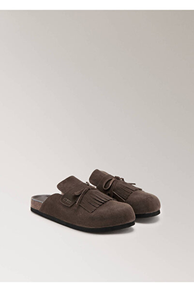 MANGO Woman Deri clog terlik