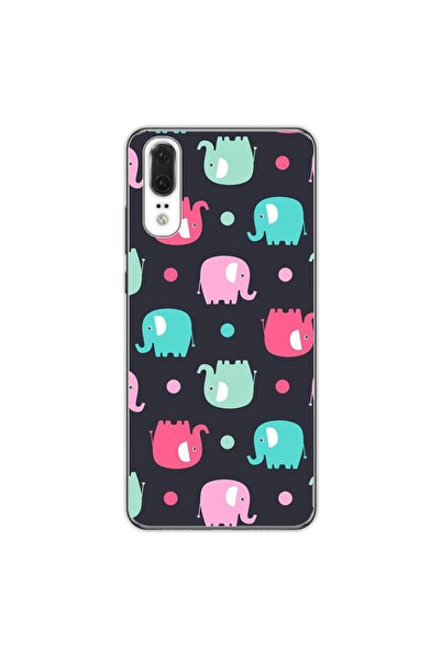 OEM Husa compatibila cu Huawei P20 Silicon Gel Tpu Model Pattern Elefant