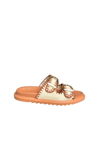 LC Waikiki Nevavm Beige_Taba Women's Slippers with Difference U2671462